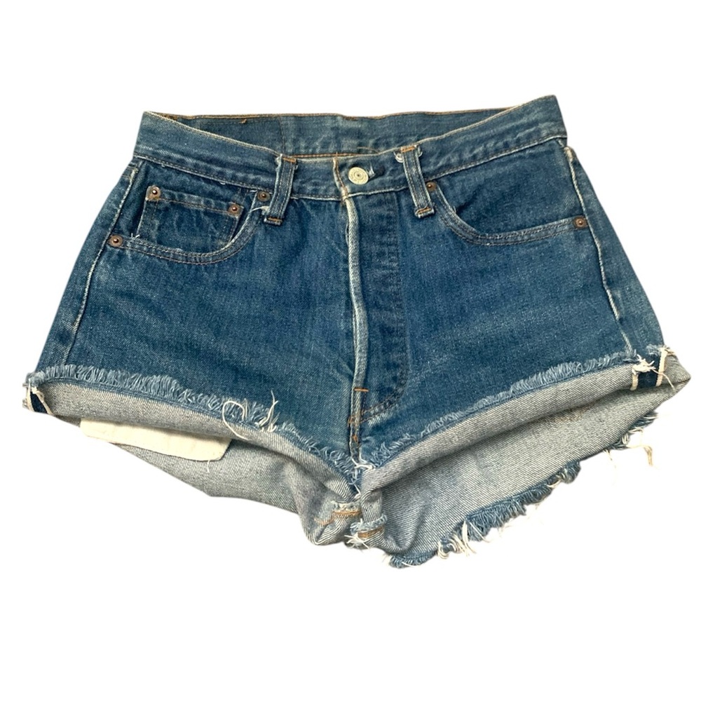Vintage Levi’s 501 Selvedge Redline Cutoff Denim Shorts Size 26